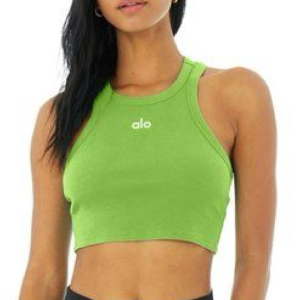 ALO green tank so cute not sold anymore